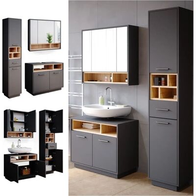 Conjunto de Muebles de Baño Vicco Beatrice - Antracita - 3 Piezas Conjunto de Muebles de Baño Vicco Beatrice - Antracita - 3 Piezas