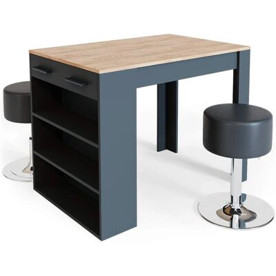 Vicco Repose Bar Tischeset - Anthrazit/Goldene Eiche - 67x100 cm Vicco Repose Bar Tischeset - Anthrazit/Goldene Eiche - 67x100 cm