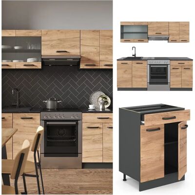 Vicco - R-Line - Oro roble - 200 cm - Mueble de cocina Vicco - R-Line - Oro roble - 200 cm - Mueble de cocina