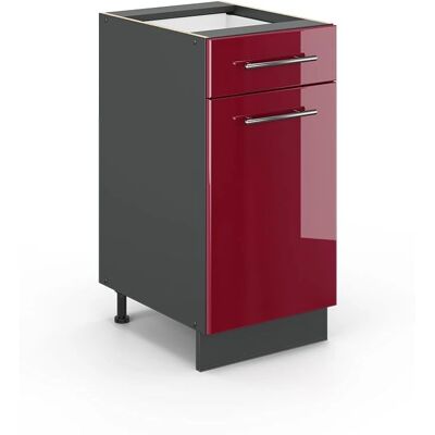 Vicco Fame-Line Mueble de Cocina Burdeos Alto Brillo - Mueble Bajo Vicco Fame-Line Mueble de Cocina Burdeos Alto Brillo - Mueble Bajo