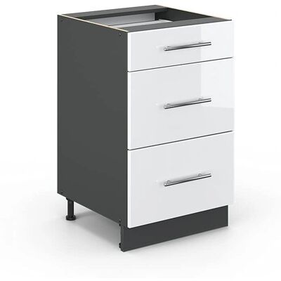Vicco - Modello Fame-Line 50cm Antracite/Bianco Cucina Moderna Vicco - Modello Fame-Line 50cm Antracite/Bianco Cucina Moderna