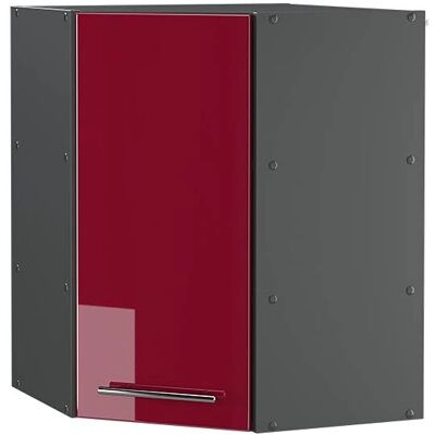 Armadio angolare Vicco - 57cm, Antracite, Bordeaux Lucido - Armadio angolare Armadio angolare Vicco - 57cm, Antracite, Bordeaux Lucido - Armadio angolare