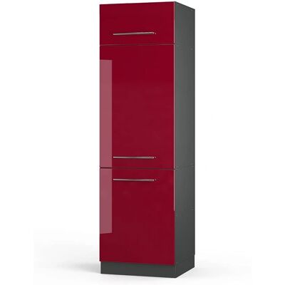 Vicco - Armadio frigorifero Fame-Line 60 cm antracite/borgogna - Armadio da cucina Vicco - Armadio frigorifero Fame-Line 60 cm antracite/borgogna - Armadio da cucina