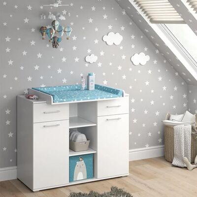 Vicco - Wickelkommode Leonie, Weiß, 113 x 109 cm - Wickelkommode Vicco - Wickelkommode Leonie, Weiß, 113 x 109 cm - Wickelkommode