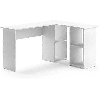 Vicco Escritorio de esquina Carlo - Blanco - Diseño contemporáneo - 136x73x112cm Vicco Escritorio de esquina Carlo - Blanco - Diseño contemporáneo - 136x73x112cm