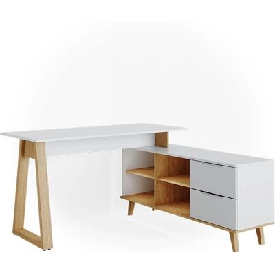 Vicco Nautica Escritorio Blanco - Estilo Escandinavo con Gran Cajón Vicco Nautica Escritorio Blanco - Estilo Escandinavo con Gran Cajón