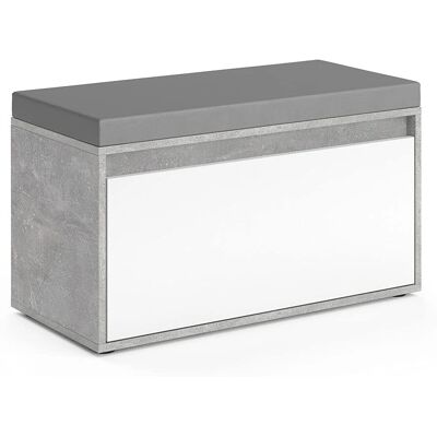 Vicco - Banc pour chaussures Iker - Béton - 80x45 cm - Publicité Vicco - Banc pour chaussures Iker - Béton - 80x45 cm - Publicité