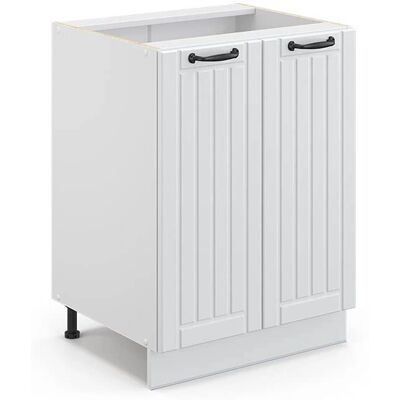 Vicco - Meuble bas de cuisine Fame-Line 60 cm blanc style campagne - Publicité Vicco - Meuble bas de cuisine Fame-Line 60 cm blanc style campagne - Publicité