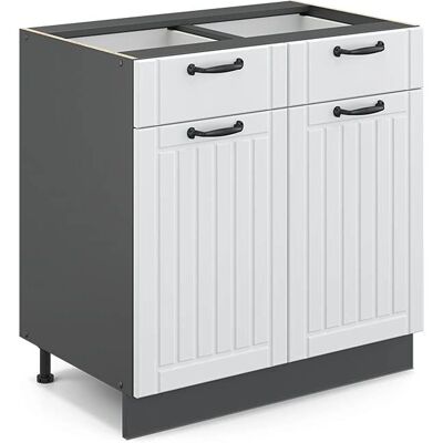 Vicco Fame-Line 80cm Küchenunterschrank Weiß Landhaus Vicco Fame-Line 80cm Küchenunterschrank Weiß Landhaus