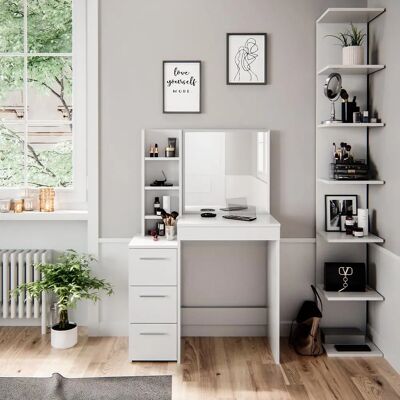 Tavolo da Trucco Bianco Meryl di Vicco - Elegante e Spazioso Tavolo da Trucco Bianco Meryl di Vicco - Elegante e Spazioso