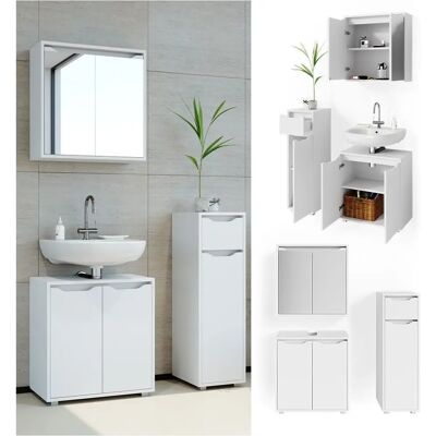 Conjunto de muebles de baño Vicco Ruben - Blanco - 3 piezas Conjunto de muebles de baño Vicco Ruben - Blanco - 3 piezas