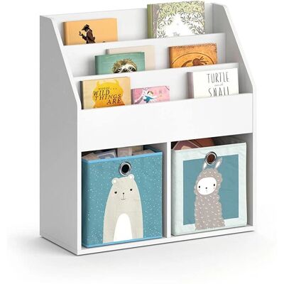 Estantería infantil Luigi Vicco - 3 estantes, 2 cajas de almacenamiento Estantería infantil Luigi Vicco - 3 estantes, 2 cajas de almacenamiento