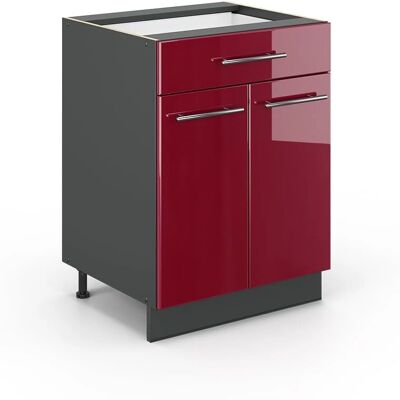 Vicco Fame-Line Armoire de Cuisine 60cm Bordeaux - Publicité Vicco Fame-Line Armoire de Cuisine 60cm Bordeaux - Publicité