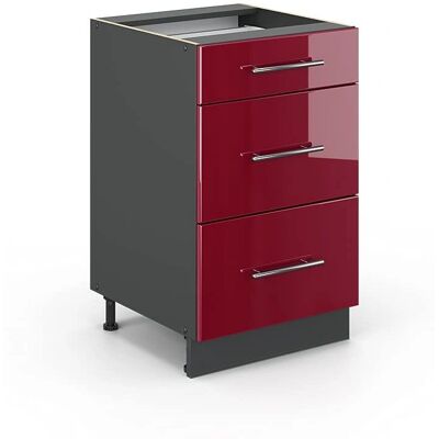 Armadio da cucina moderno Vicco Fame-Line 50cm Antracite/Rosso lucido Armadio da cucina moderno Vicco Fame-Line 50cm Antracite/Rosso lucido