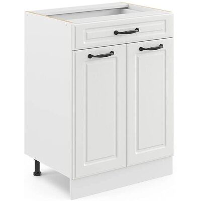 Vicco - Küchenunterschrank R-Line, Weiß Landhausstil, 60 cm mit Schublade, ohne Arbeitsplatte Vicco - Küchenunterschrank R-Line, Weiß Landhausstil, 60 cm mit Schublade, ohne Arbeitsplatte