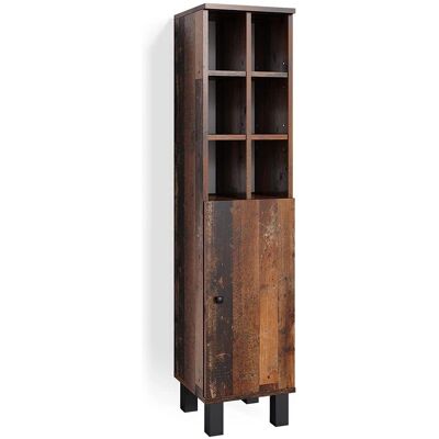 Gabinete de baño de roble rústico Fynn de Vicco - Gran puerta y almacenamiento Gabinete de baño de roble rústico Fynn de Vicco - Gran puerta y almacenamiento