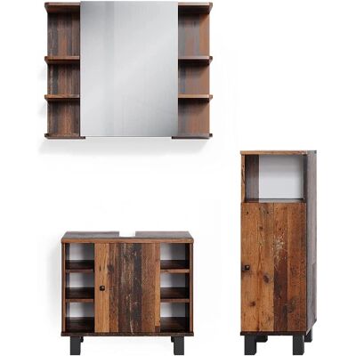 Vicco Fynn Rustikale Eiche Badezimmermöbel-Set - Badezimmermöbel Vicco Fynn Rustikale Eiche Badezimmermöbel-Set - Badezimmermöbel