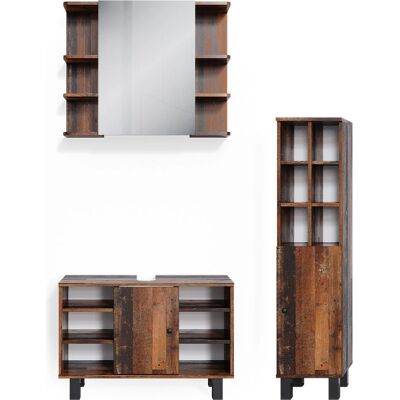 Set mobili bagno Vicco Fynn - Rovere rustico - 3 pezzi Set mobili bagno Vicco Fynn - Rovere rustico - 3 pezzi