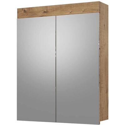 Vicco Armario con espejo Luna - Roble Wotan, 60x77 cm - Armario con espejo para baño Vicco Armario con espejo Luna - Roble Wotan, 60x77 cm - Armario con espejo para baño