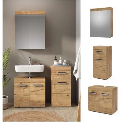 Conjunto de Muebles de Baño Vicco - Roble Wotan - Modular - 3 Piezas Conjunto de Muebles de Baño Vicco - Roble Wotan - Modular - 3 Piezas