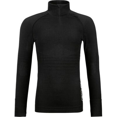 Ortovox Svart Raven Merino Zip Neck - Långärmad teknisk tröja - Kvinna Ortovox Svart Raven Merino Zip Neck - Långärmad teknisk tröja - Kvinna