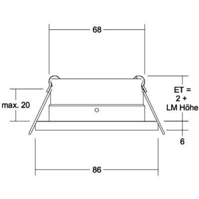 Brumberg LED Einbaudownlight - Deckenmontage - 14W Brumberg LED Einbaudownlight - Deckenmontage - 14W