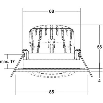 Brumberg LED-Einbaustrahler - IP65, 7W, 620lm, Nickel, Schwenkbar Brumberg LED-Einbaustrahler - IP65, 7W, 620lm, Nickel, Schwenkbar