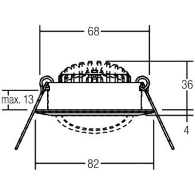 Brumberg Lámpara de pared + Luz de techo - LED empotrable (630 lm) Brumberg Lámpara de pared + Luz de techo - LED empotrable (630 lm)