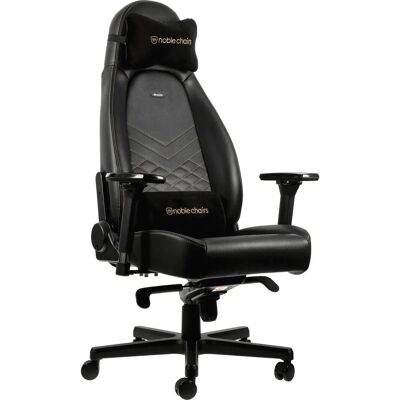 chaise gaming NOBLECHAIRS ICON - Noir/Or - Support Ergonomique - Publicité chaise gaming NOBLECHAIRS ICON - Noir/Or - Support Ergonomique - Publicité