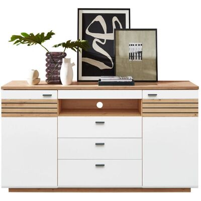 uno Fresno Weiß Sideboard mit Kontrastdesign - Sideboard uno Fresno Weiß Sideboard mit Kontrastdesign - Sideboard