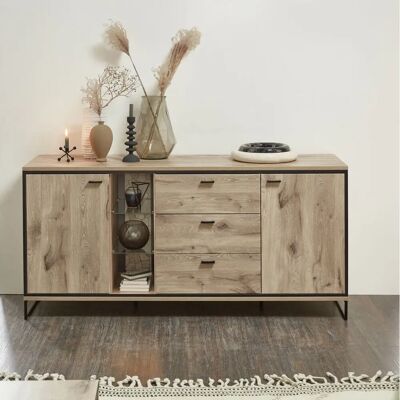Uno Ruben Sideboard - Natürliche Holzoptik - 180x86x49 cm Uno Ruben Sideboard - Natürliche Holzoptik - 180x86x49 cm