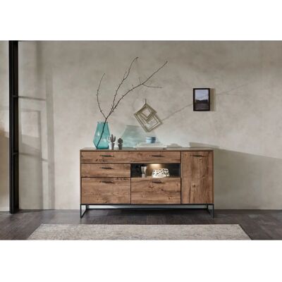 uno New York Sideboard - Moderner Look - Metallgestell - Viel Stauraum uno New York Sideboard - Moderner Look - Metallgestell - Viel Stauraum