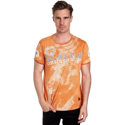 RUSTY NEAL M Orange Batik Herren T-Shirt RUSTY NEAL M Orange Batik Herren T-Shirt