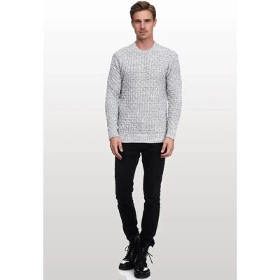 RUSTY NEAL XXL Lichtgrijze Casual Trui RUSTY NEAL XXL Lichtgrijze Casual Trui