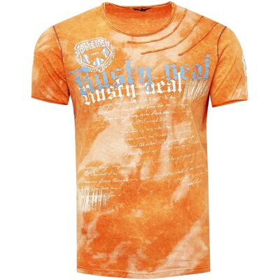 RUSTY NEAL XXXL Batikpatroon T-Shirt - Shirt RUSTY NEAL XXXL Batikpatroon T-Shirt - Shirt