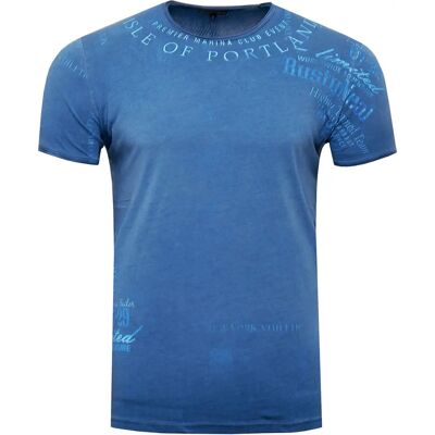 RUSTY NEAL L Blau Freizeit-T-Shirt RUSTY NEAL L Blau Freizeit-T-Shirt