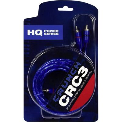 Crunch CRC3 Stereo RCA Kabel - 3m - Blau Crunch CRC3 Stereo RCA Kabel - 3m - Blau