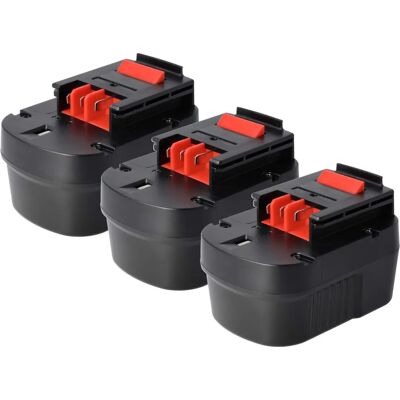 vhbw 3x Batería compatible con herramientas Black & Decker - 12V NiMH 1500mAh vhbw 3x Batería compatible con herramientas Black & Decker - 12V NiMH 1500mAh