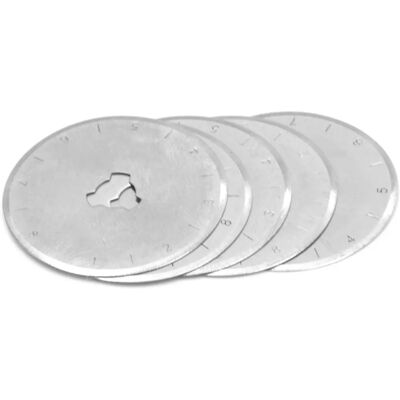 vhbw 5x Ersatzklingen für Rollschneider - 28 mm - Silbergrau vhbw 5x Ersatzklingen für Rollschneider - 28 mm - Silbergrau