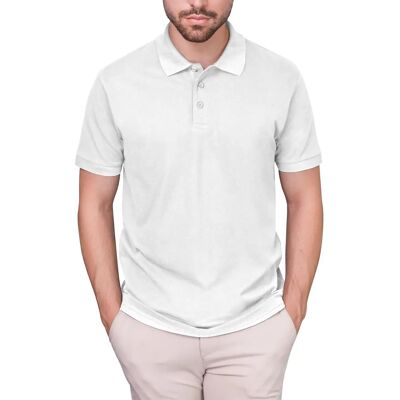 HRM 4XL Hvid Luksus Polo HRM 4XL Hvid Luksus Polo