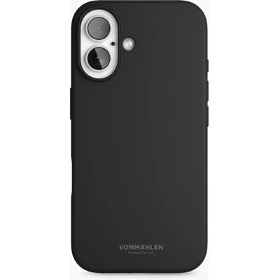Capa de silicone preta para iPhone 16 Plus com MagSafe vonmählen Capa de silicone preta para iPhone 16 Plus com MagSafe vonmählen