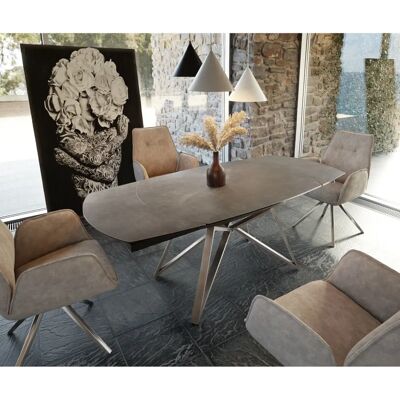 DELIFE - Carlow - 130/200x90 cm - Keramik Braun DELIFE - Carlow - 130/200x90 cm - Keramik Braun