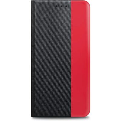 Prio - Book Case Fashion for iPhone 13 Pro - Schwarz-Rot - PU-Leder - Phone Case Prio - Book Case Fashion for iPhone 13 Pro - Schwarz-Rot - PU-Leder - Phone Case