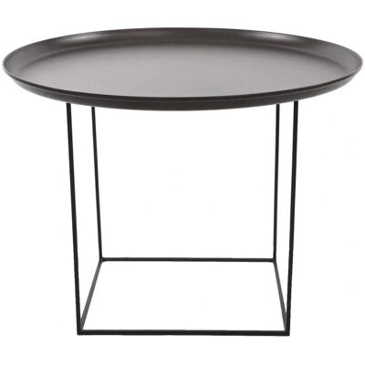 Table basse NORR11 Duke - Noir - Métal rond - Hauteur réglable - Publicité Table basse NORR11 Duke - Noir - Métal rond - Hauteur réglable - Publicité