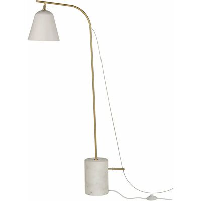 Lampadaire Line Two de NORR11 - Kegel en aluminium, base en marbre - Publicité Lampadaire Line Two de NORR11 - Kegel en aluminium, base en marbre - Publicité