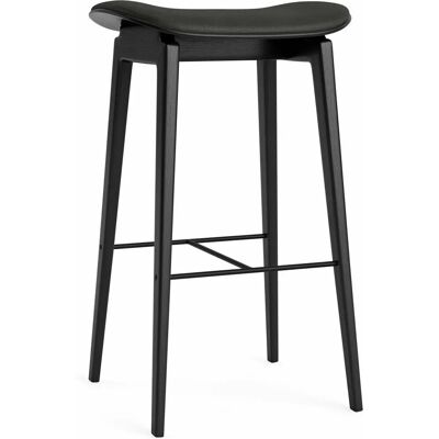 NORR11 NY11 - Tabouret de bar en chêne noir et cuir anthracite - Publicité NORR11 NY11 - Tabouret de bar en chêne noir et cuir anthracite - Publicité