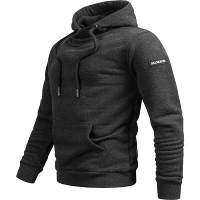 Alessandro Salvarini Hoodie - Modell ASCalgarii - Baumwollmischung - Grau - Kapuzenpullover Alessandro Salvarini Hoodie - Modell ASCalgarii - Baumwollmischung - Grau - Kapuzenpullover