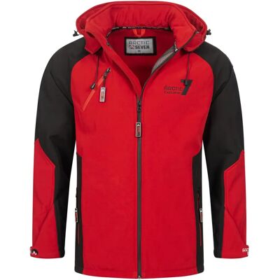Arctic Seven Herren Softshell Jacke - Rot-Schwarz - Winddicht & Wasserabweisend Softshell Jacke Arctic Seven Herren Softshell Jacke - Rot-Schwarz - Winddicht & Wasserabweisend Softshell Jacke