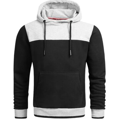 Alessandro Salvarini Hoodie - Großes Grau-Schwarz - Hoodie Alessandro Salvarini Hoodie - Großes Grau-Schwarz - Hoodie