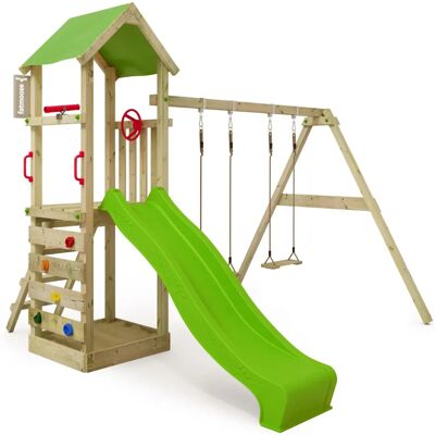 Fatmoose - Parque infantil de madera KiwiKey XXL - Parque con columpio y tobogán Fatmoose - Parque infantil de madera KiwiKey XXL - Parque con columpio y tobogán